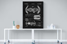 TIE Bomber Blueprint-Wall_Art-90 x 120cm-Mounted Canvas-Black-Pixalot