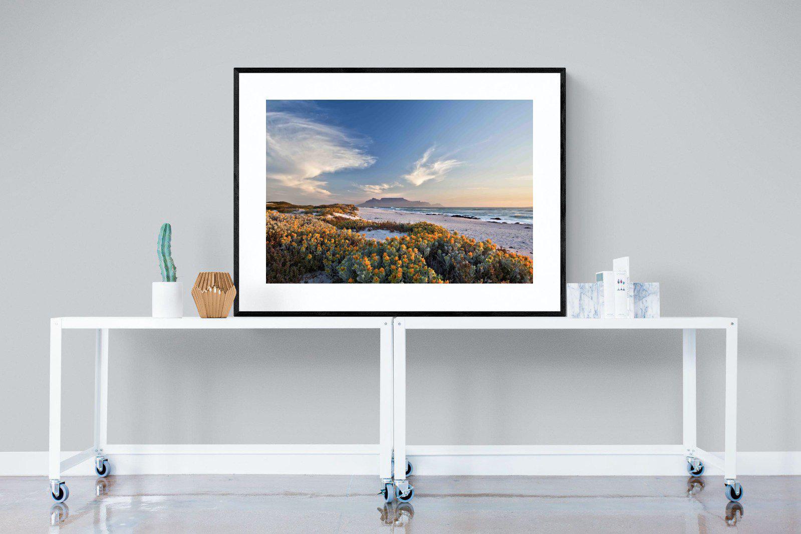 Table Mountain-Wall_Art-120 x 90cm-Framed Print-Black-Pixalot