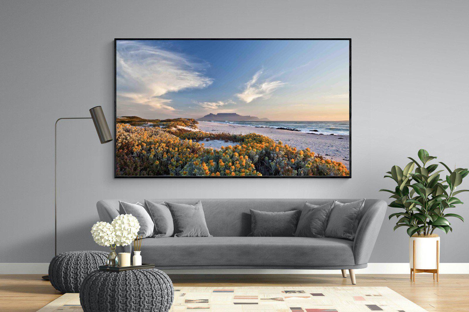 Table Mountain-Wall_Art-220 x 130cm-Mounted Canvas-Black-Pixalot