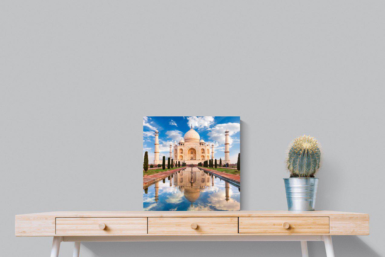 Taj Mahal-Wall_Art-50 x 50cm-Mounted Canvas-No Frame-Pixalot