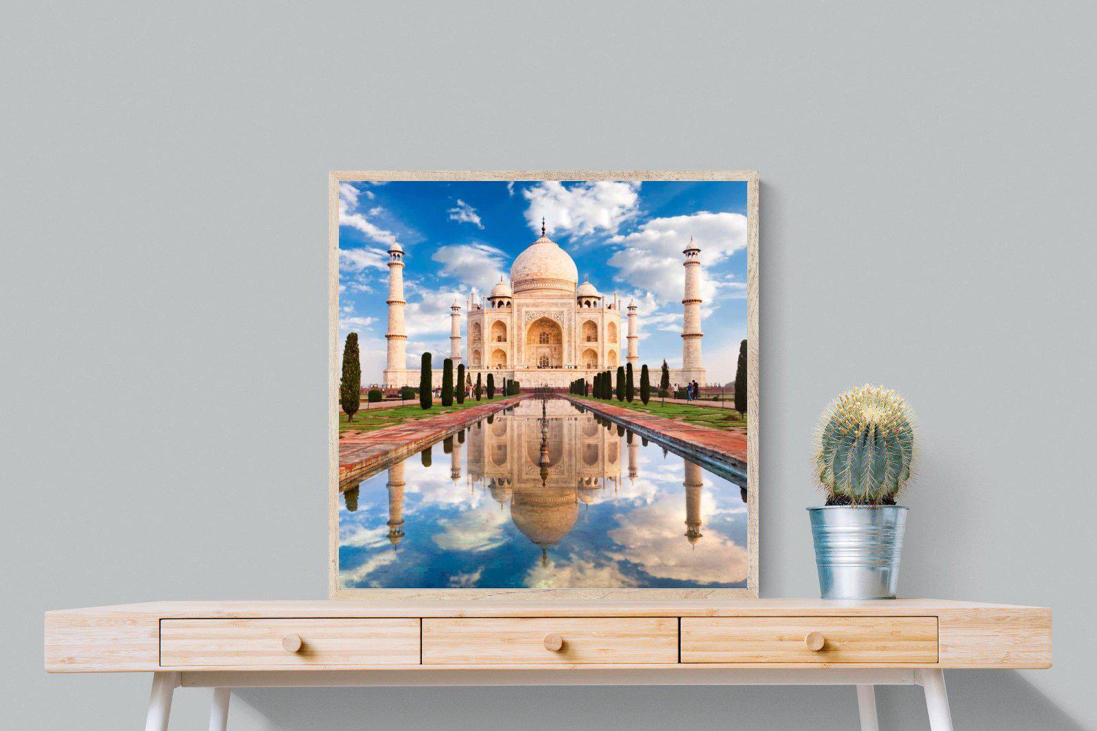 Taj Mahal-Wall_Art-80 x 80cm-Mounted Canvas-Wood-Pixalot