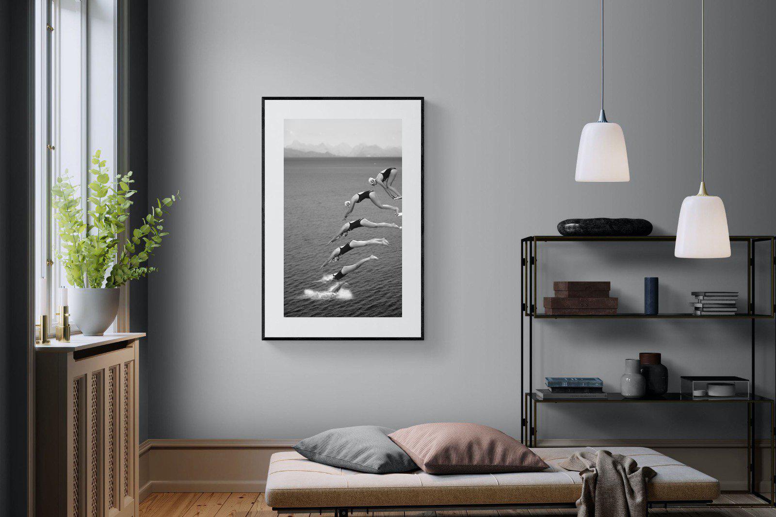 Take a Dive-Wall_Art-100 x 150cm-Framed Print-Black-Pixalot