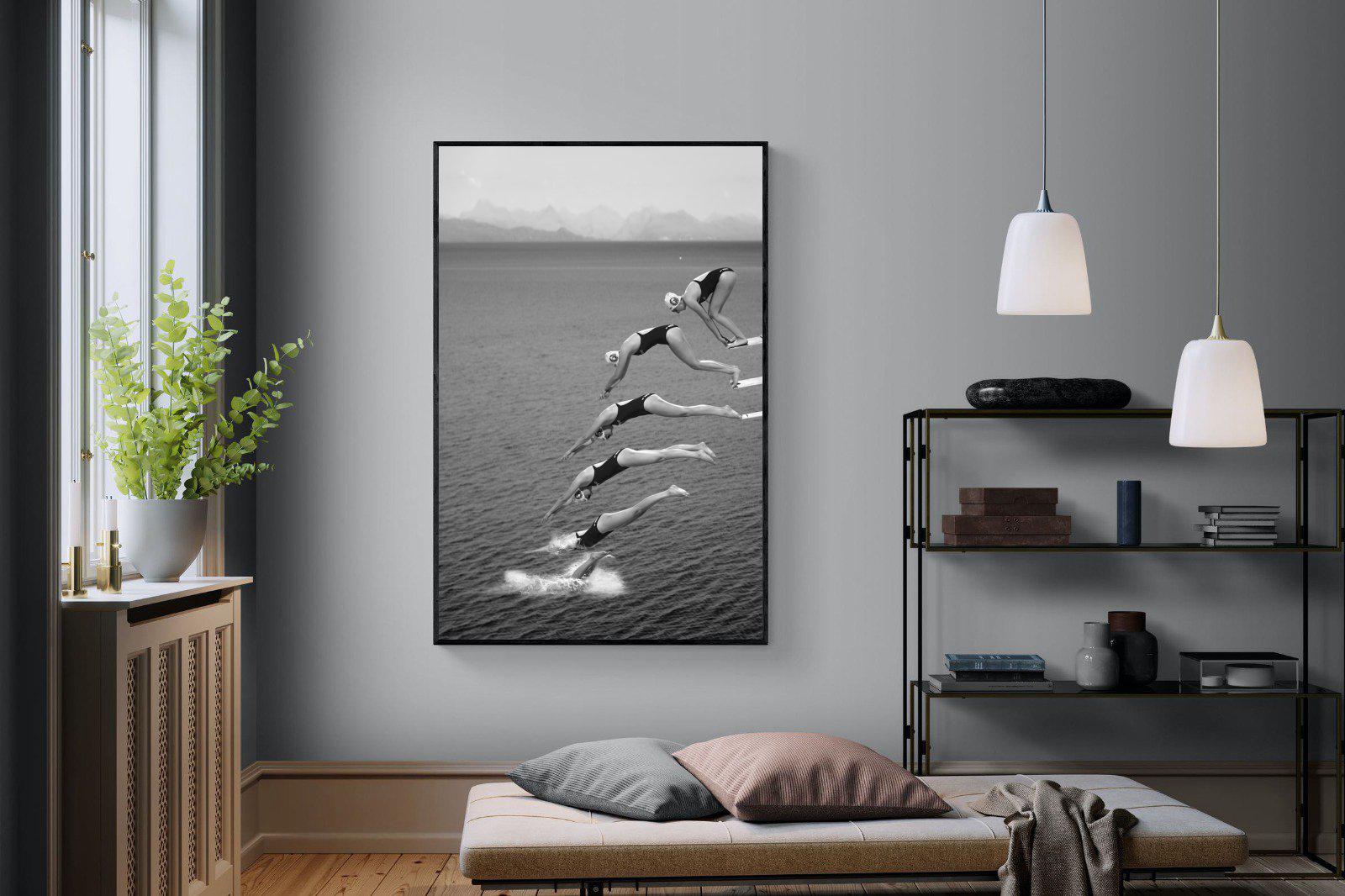 Take a Dive-Wall_Art-120 x 180cm-Mounted Canvas-Black-Pixalot