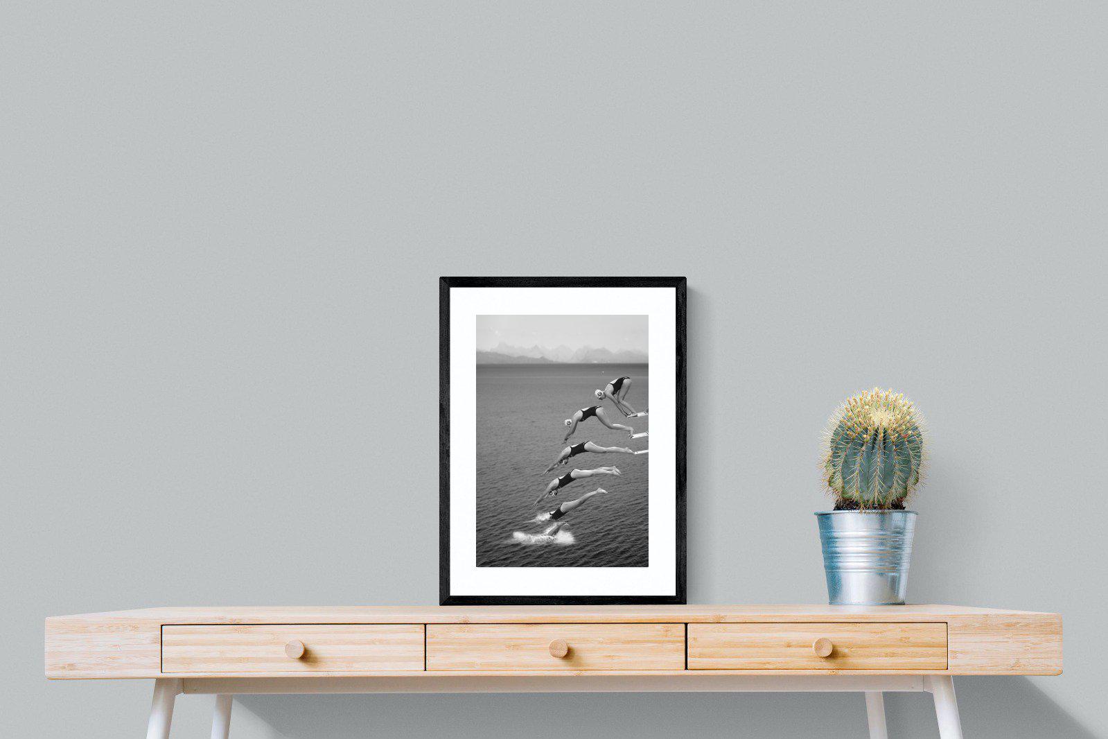 Take a Dive-Wall_Art-45 x 60cm-Framed Print-Black-Pixalot