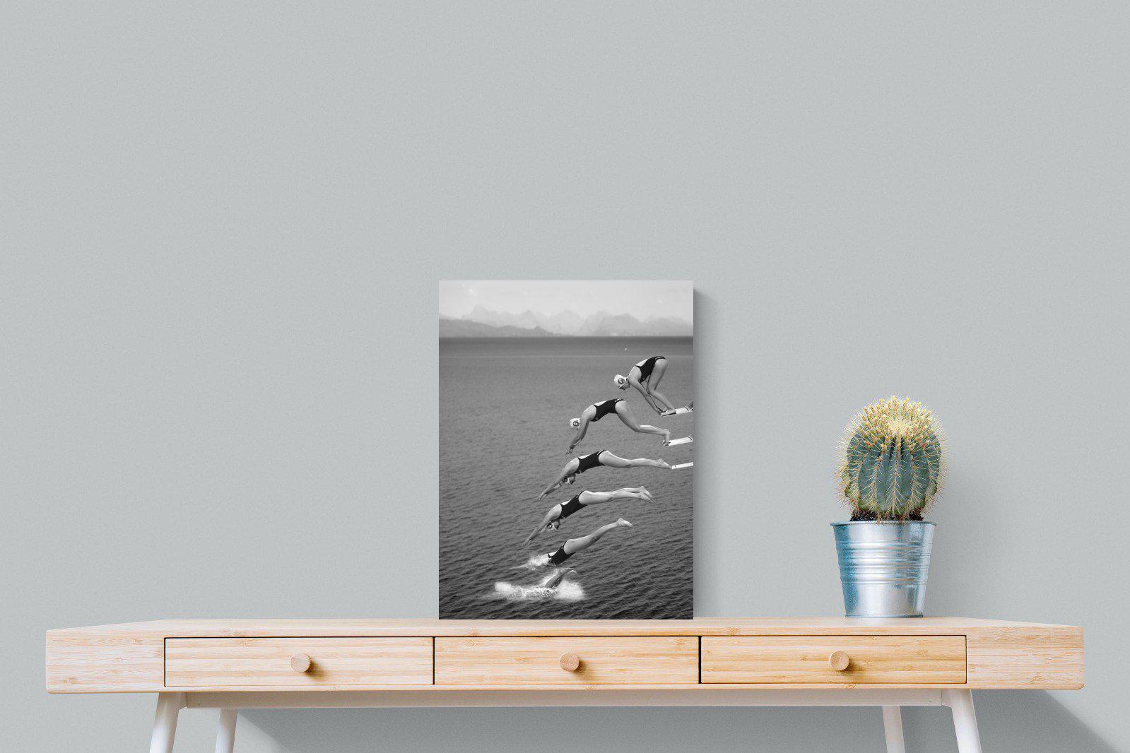 Take a Dive-Wall_Art-45 x 60cm-Mounted Canvas-No Frame-Pixalot