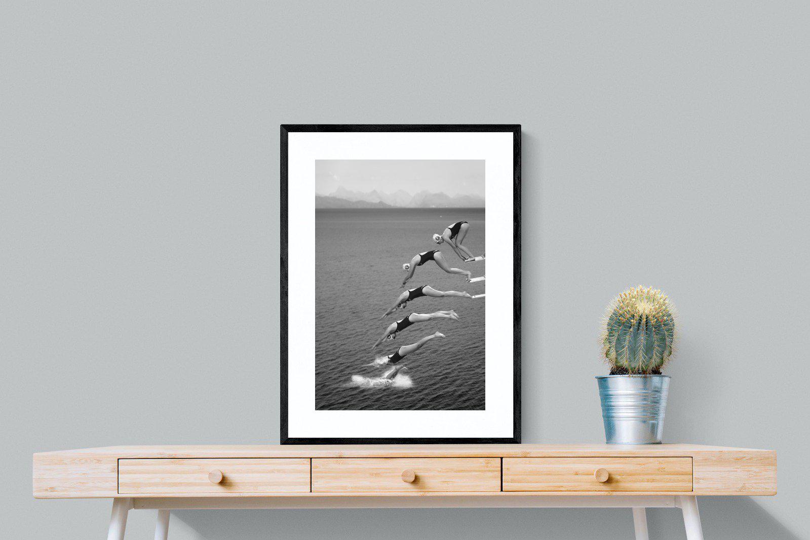 Take a Dive-Wall_Art-60 x 80cm-Framed Print-Black-Pixalot