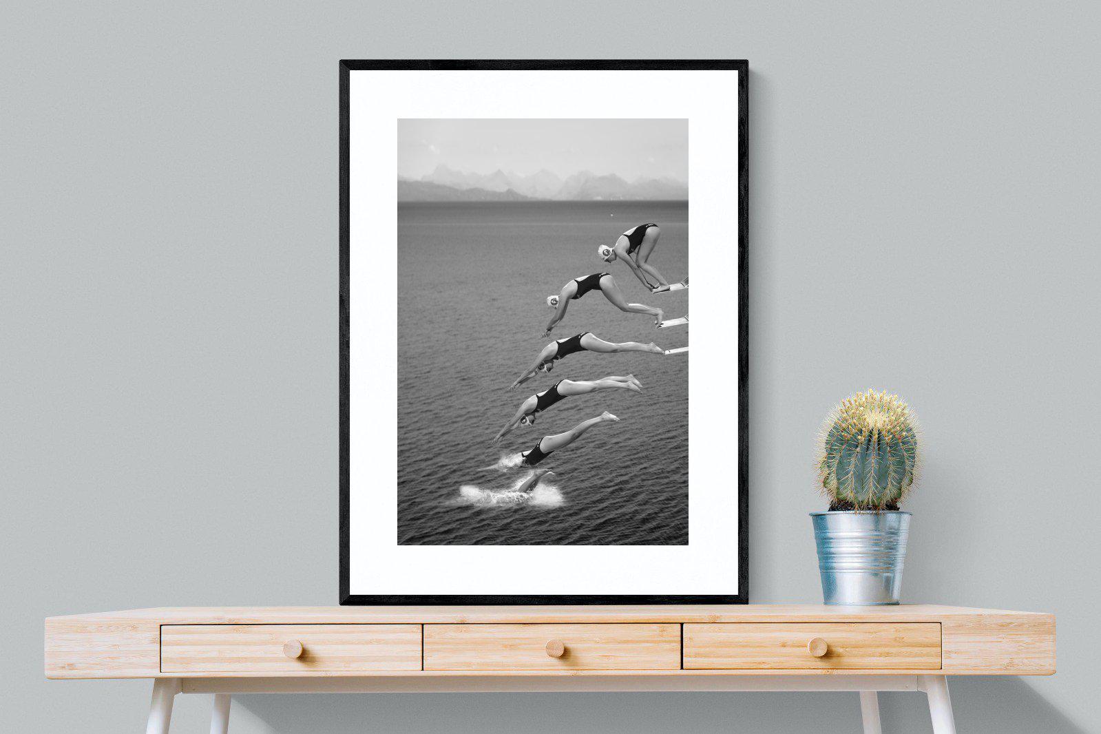Take a Dive-Wall_Art-75 x 100cm-Framed Print-Black-Pixalot