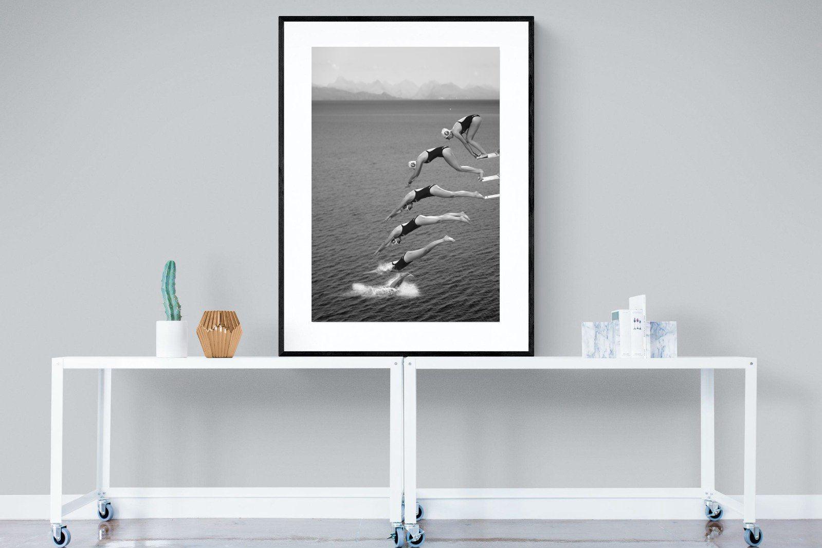 Take a Dive-Wall_Art-90 x 120cm-Framed Print-Black-Pixalot