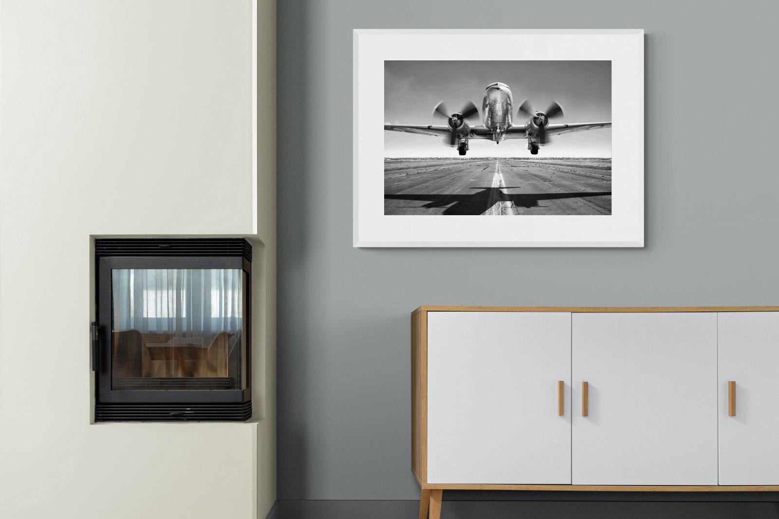 Takeoff-Wall_Art-100 x 75cm-Framed Print-White-Pixalot