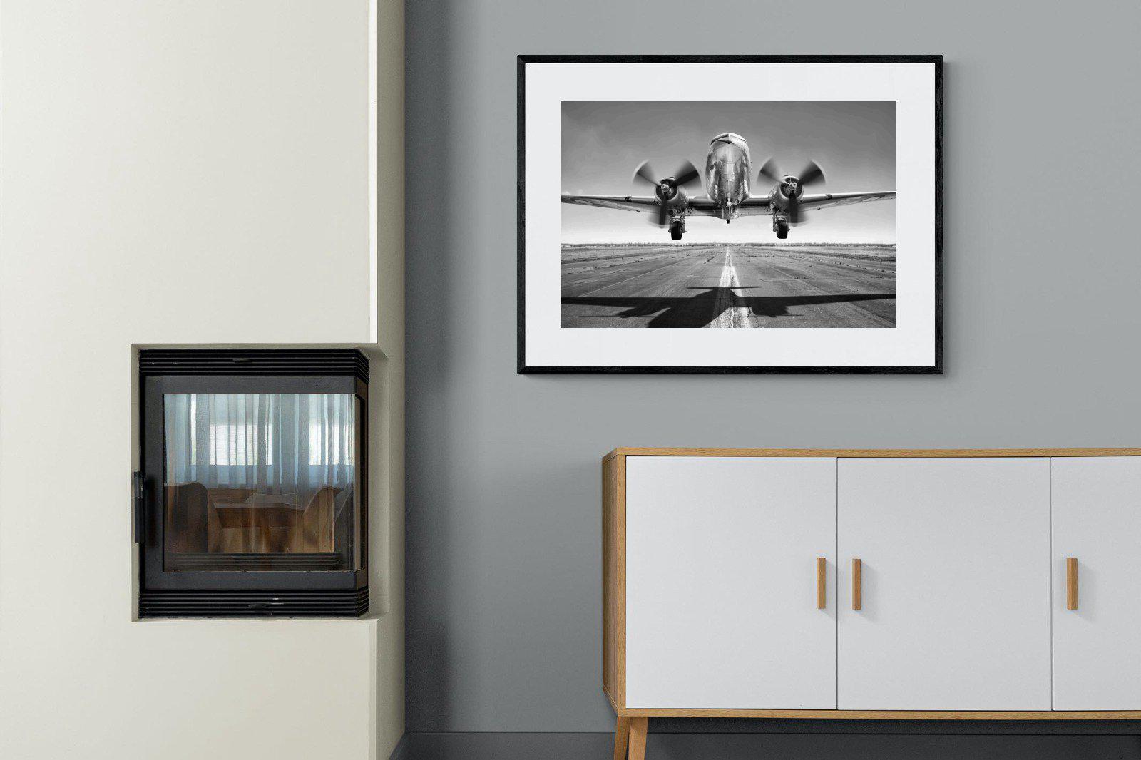 Takeoff-Wall_Art-100 x 75cm-Framed Print-Black-Pixalot