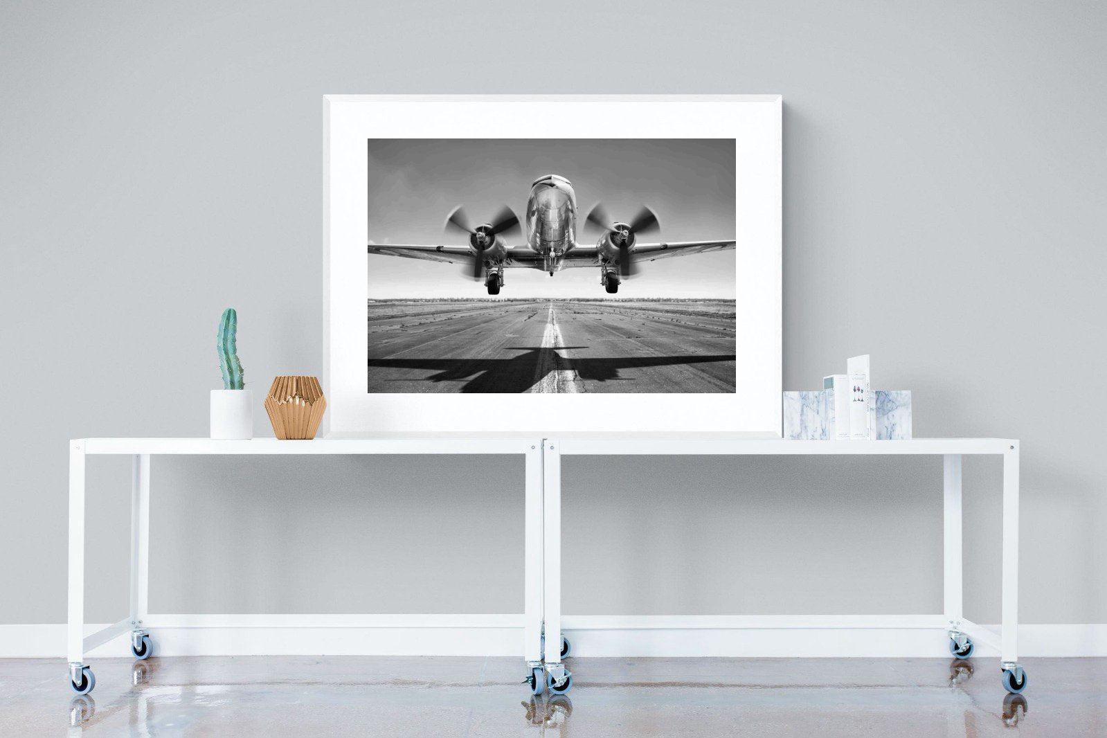 Takeoff-Wall_Art-120 x 90cm-Framed Print-White-Pixalot