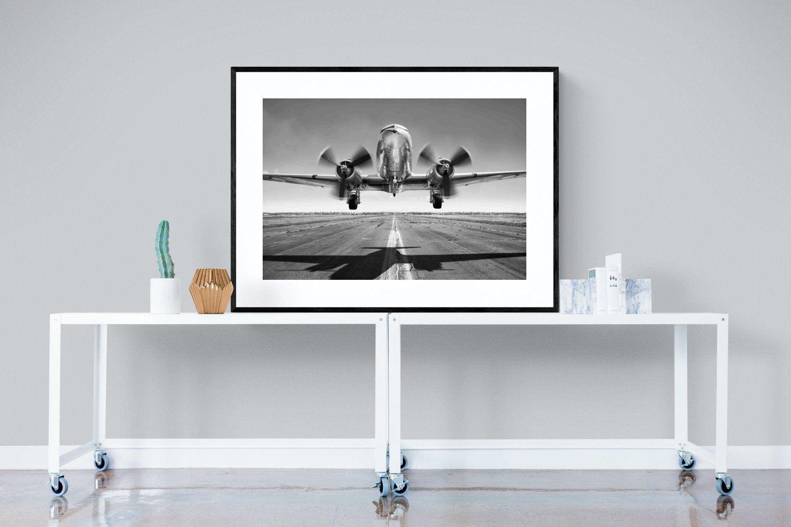 Takeoff-Wall_Art-120 x 90cm-Framed Print-Black-Pixalot
