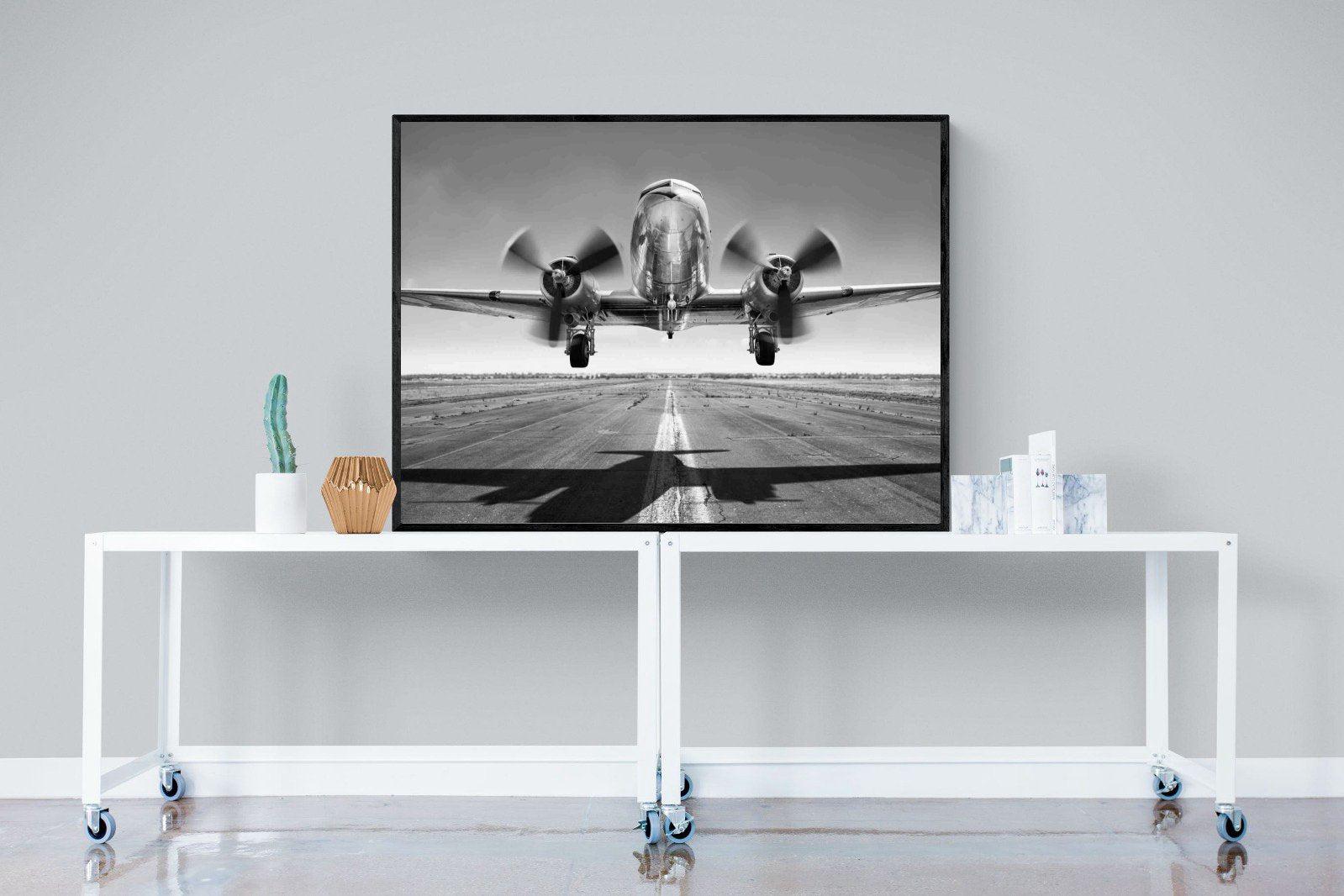 Takeoff-Wall_Art-120 x 90cm-Mounted Canvas-Black-Pixalot