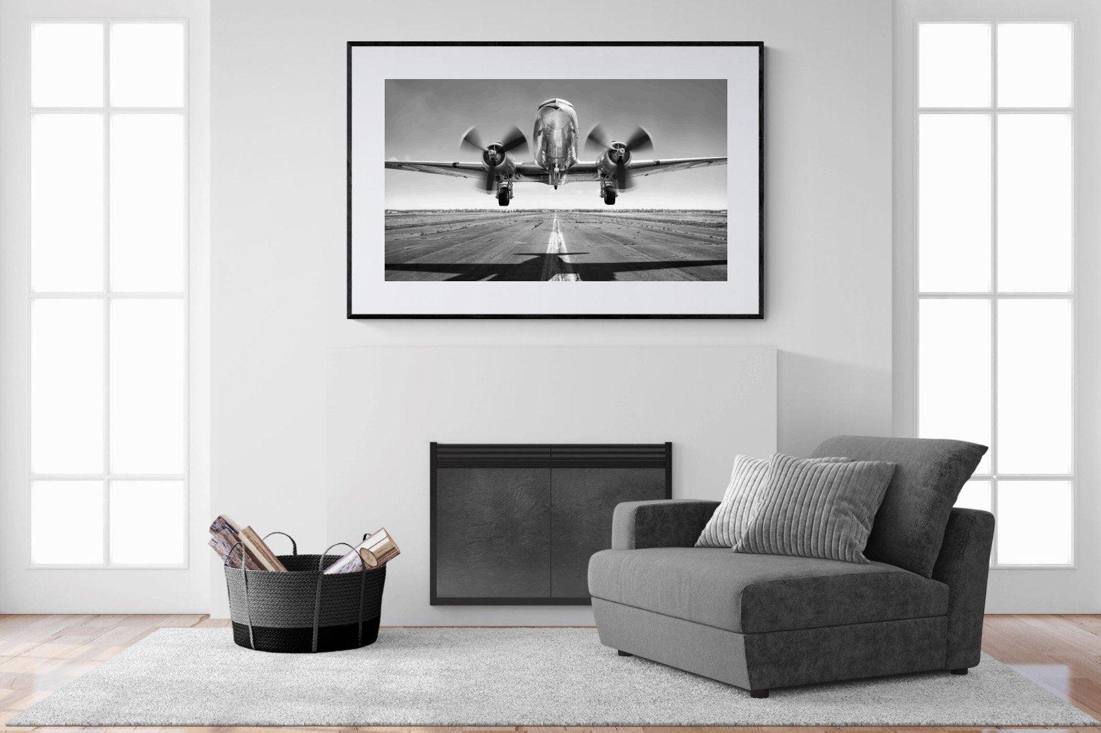 Takeoff-Wall_Art-150 x 100cm-Framed Print-Black-Pixalot