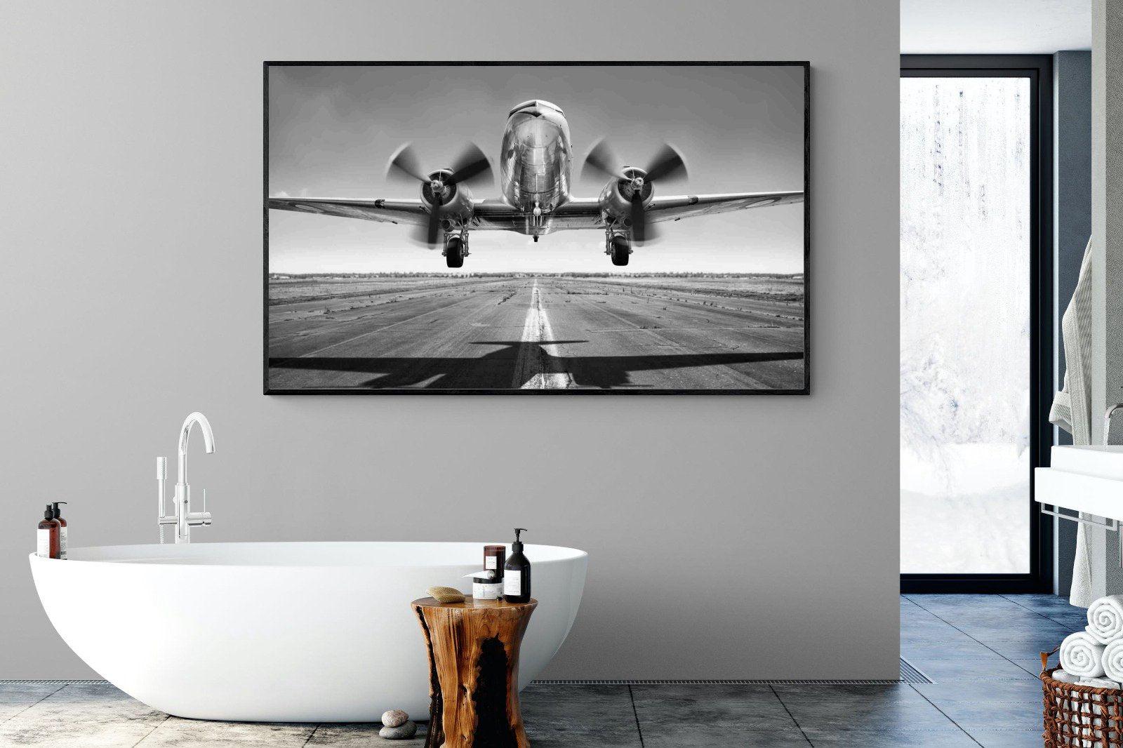 Takeoff-Wall_Art-180 x 110cm-Mounted Canvas-Black-Pixalot