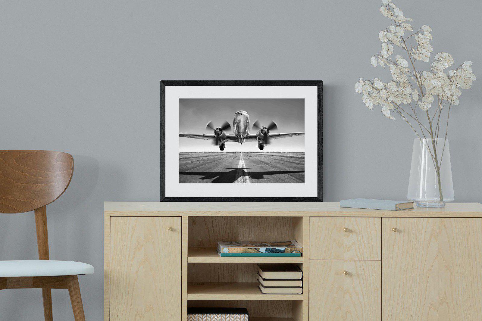 Takeoff-Wall_Art-60 x 45cm-Framed Print-Black-Pixalot