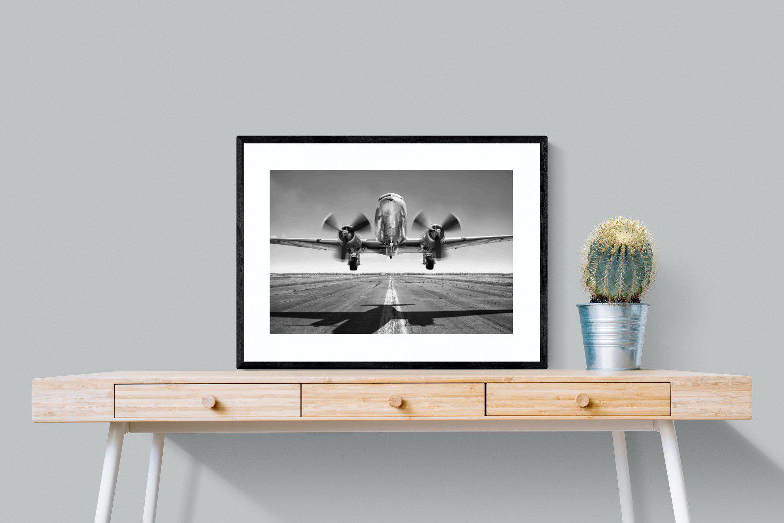 Takeoff-Wall_Art-80 x 60cm-Framed Print-Black-Pixalot