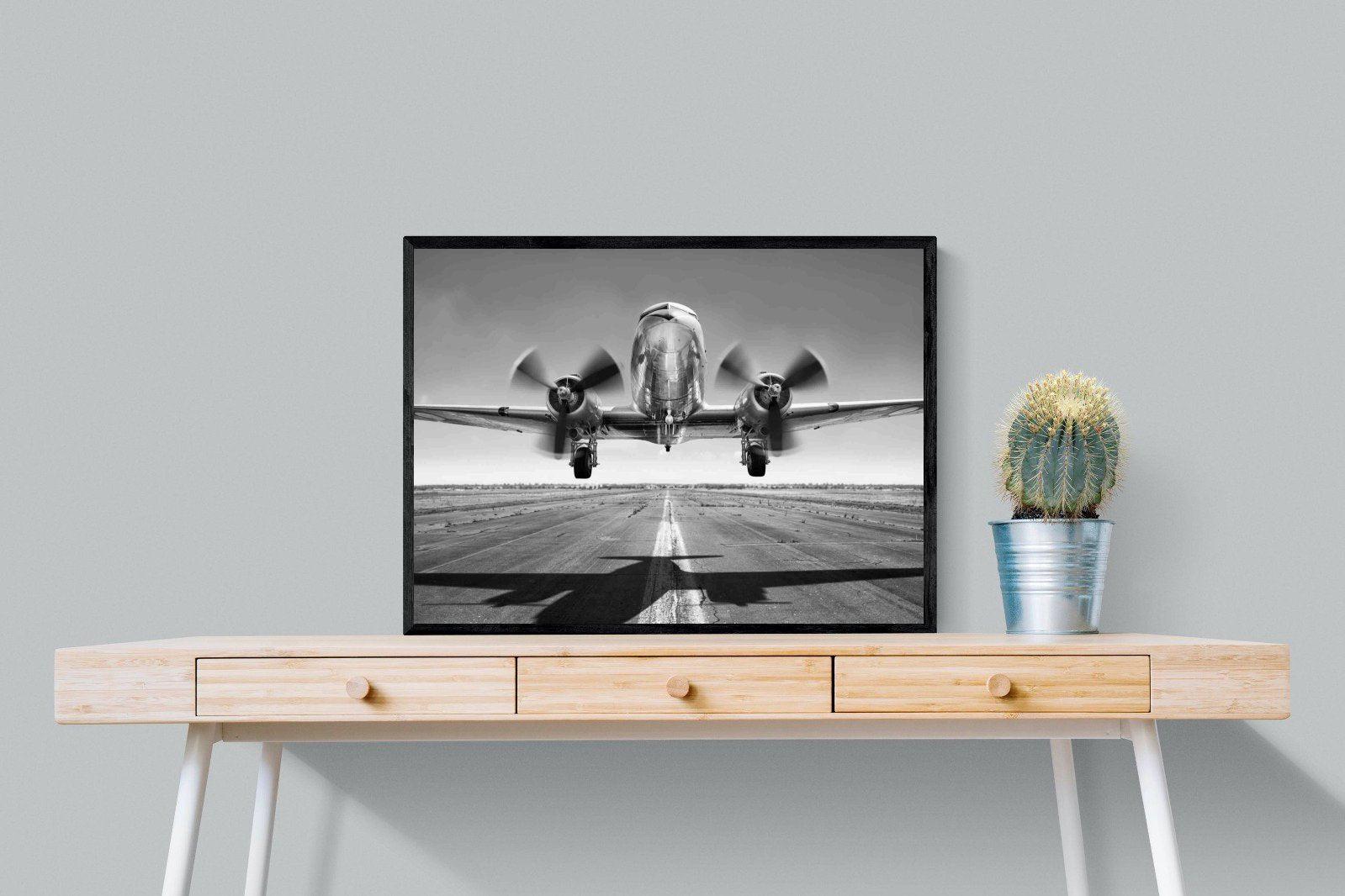 Takeoff-Wall_Art-80 x 60cm-Mounted Canvas-Black-Pixalot