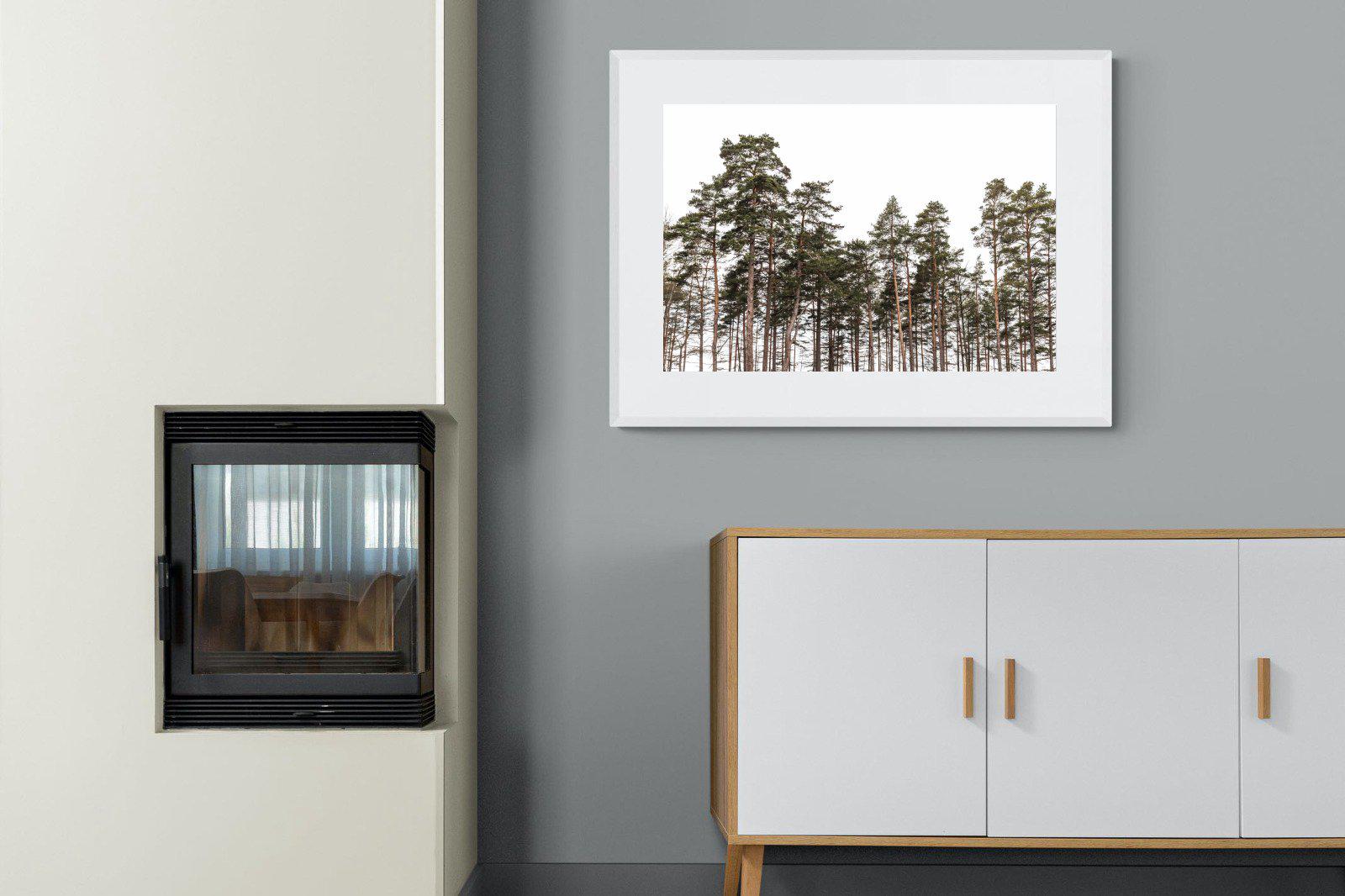 Tall Pines-Wall_Art-100 x 75cm-Framed Print-White-Pixalot