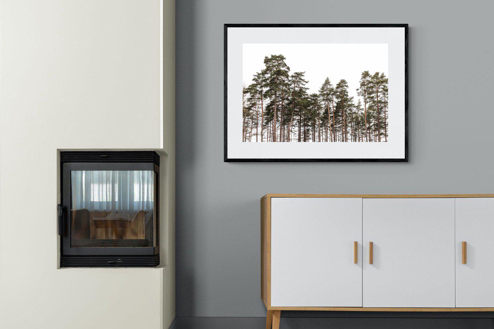 Tall Pines-Wall_Art-100 x 75cm-Framed Print-Black-Pixalot
