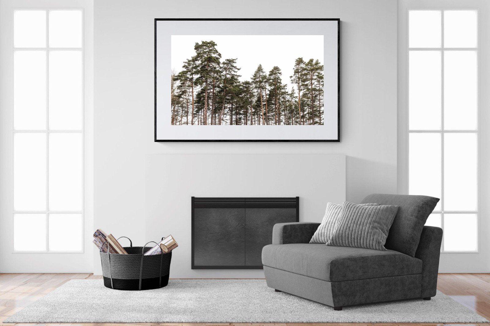 Tall Pines-Wall_Art-150 x 100cm-Framed Print-Black-Pixalot