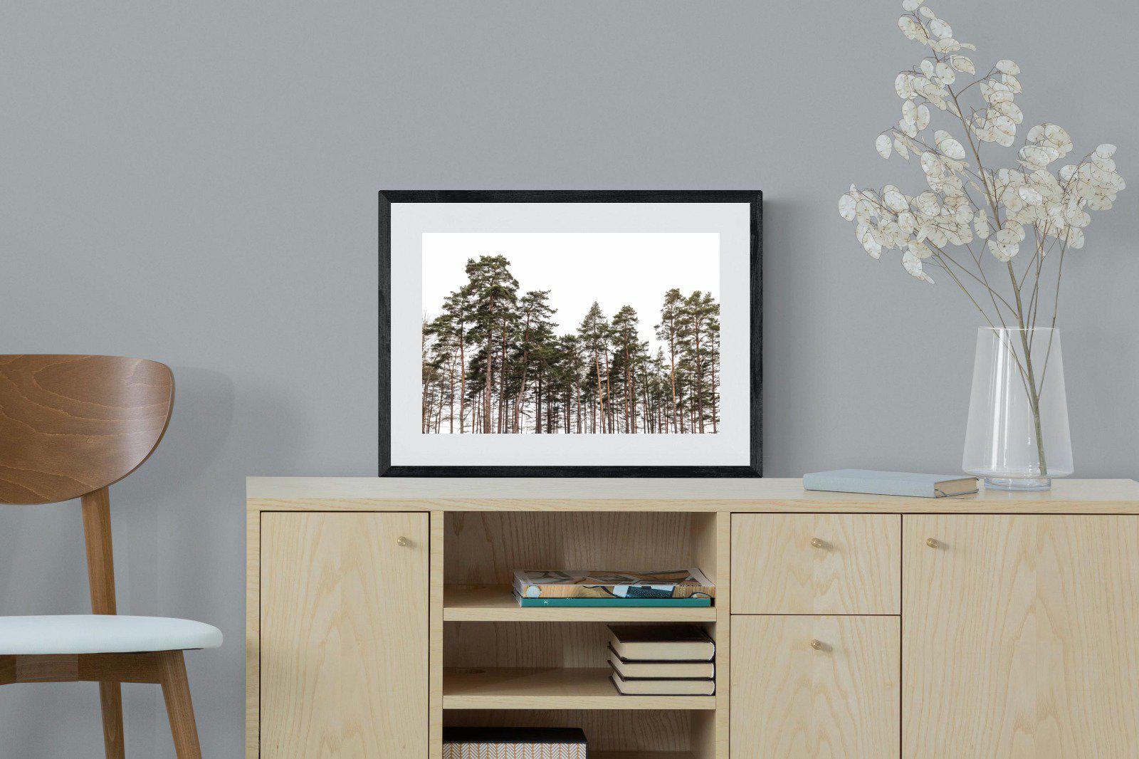 Tall Pines-Wall_Art-60 x 45cm-Framed Print-Black-Pixalot
