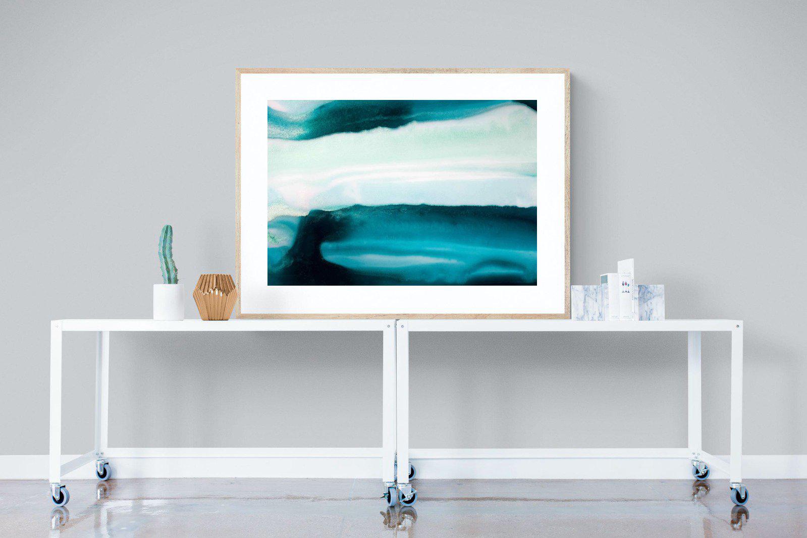 Teal-Wall_Art-120 x 90cm-Framed Print-Wood-Pixalot