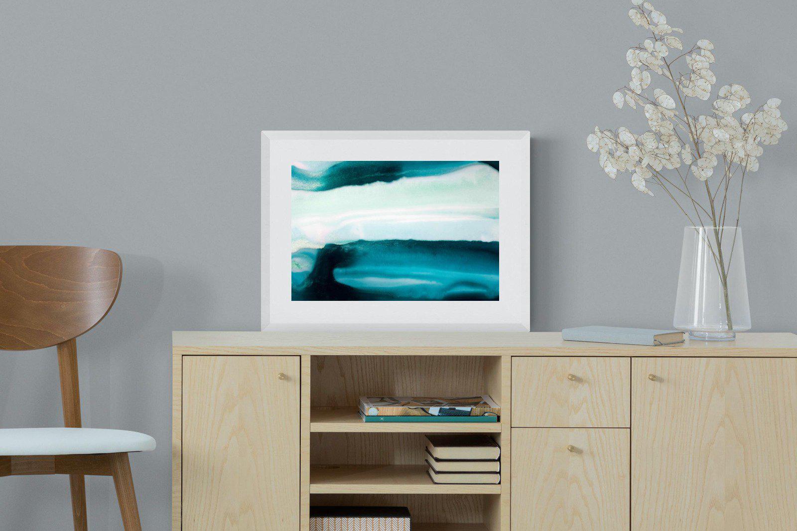 Teal-Wall_Art-60 x 45cm-Framed Print-White-Pixalot