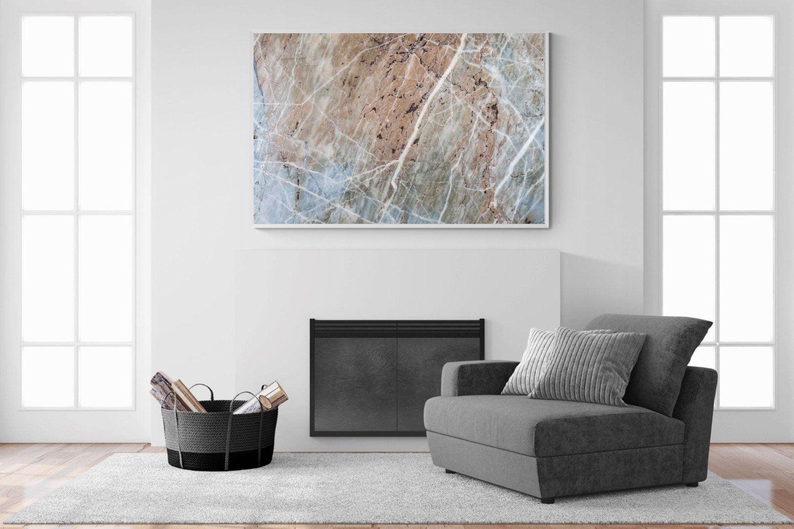 Textured Marble-Wall_Art-150 x 100cm-Mounted Canvas-White-Pixalot