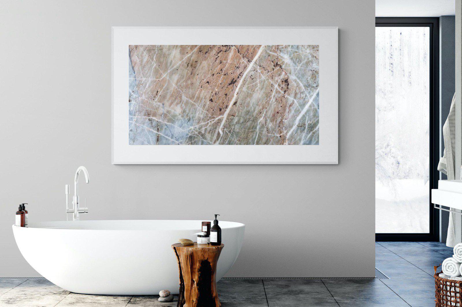 Textured Marble-Wall_Art-180 x 110cm-Framed Print-White-Pixalot