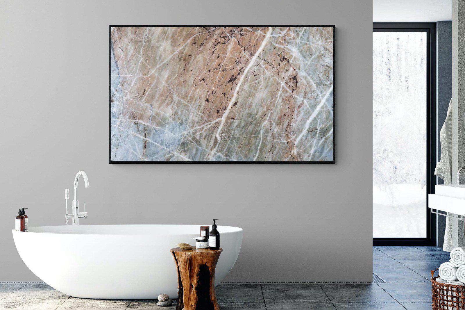 Textured Marble-Wall_Art-180 x 110cm-Mounted Canvas-Black-Pixalot