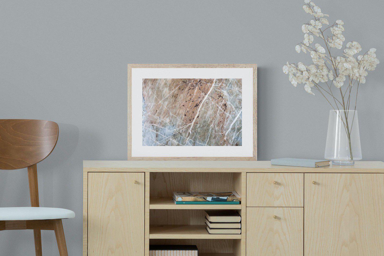 Textured Marble-Wall_Art-60 x 45cm-Framed Print-Wood-Pixalot