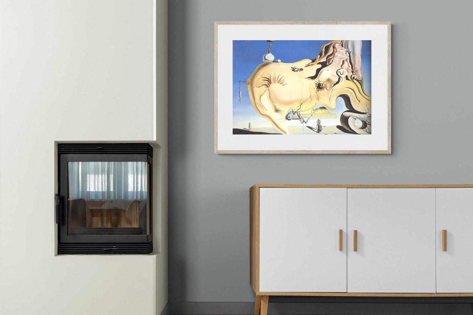 The Great Masturbator-Wall_Art-100 x 75cm-Framed Print-Wood-Pixalot