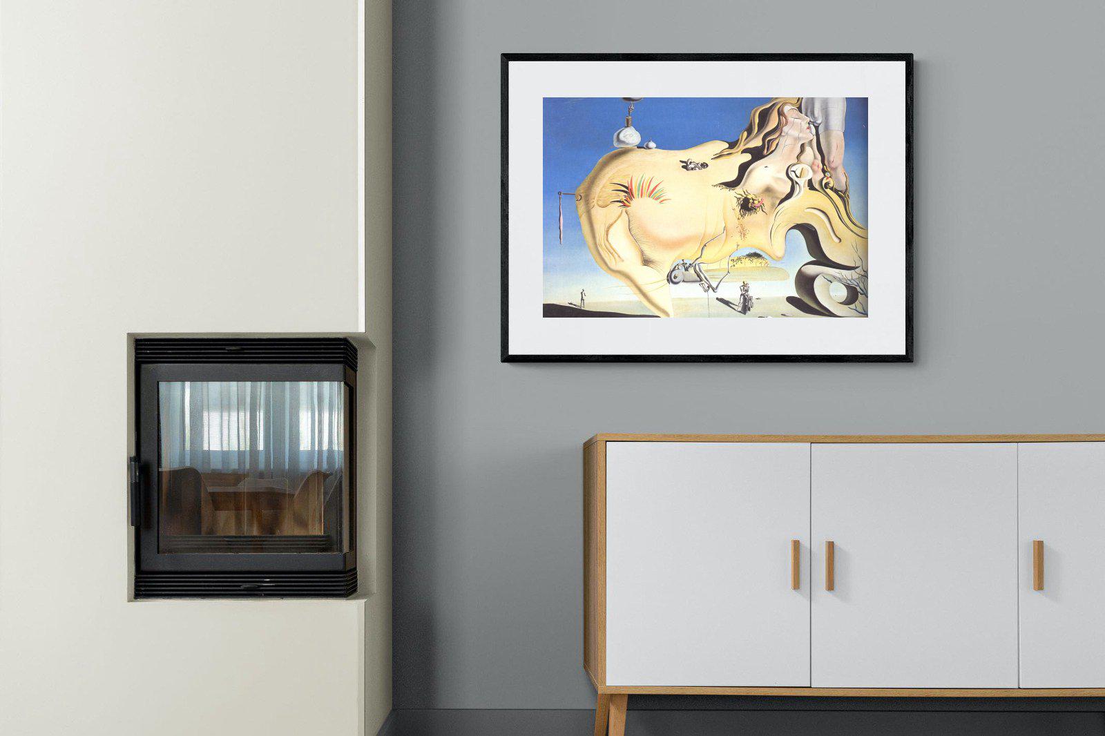 The Great Masturbator-Wall_Art-100 x 75cm-Framed Print-Black-Pixalot