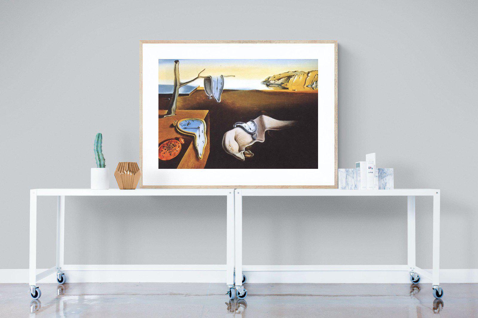 The Persistence of Memory-Wall_Art-120 x 90cm-Framed Print-Wood-Pixalot