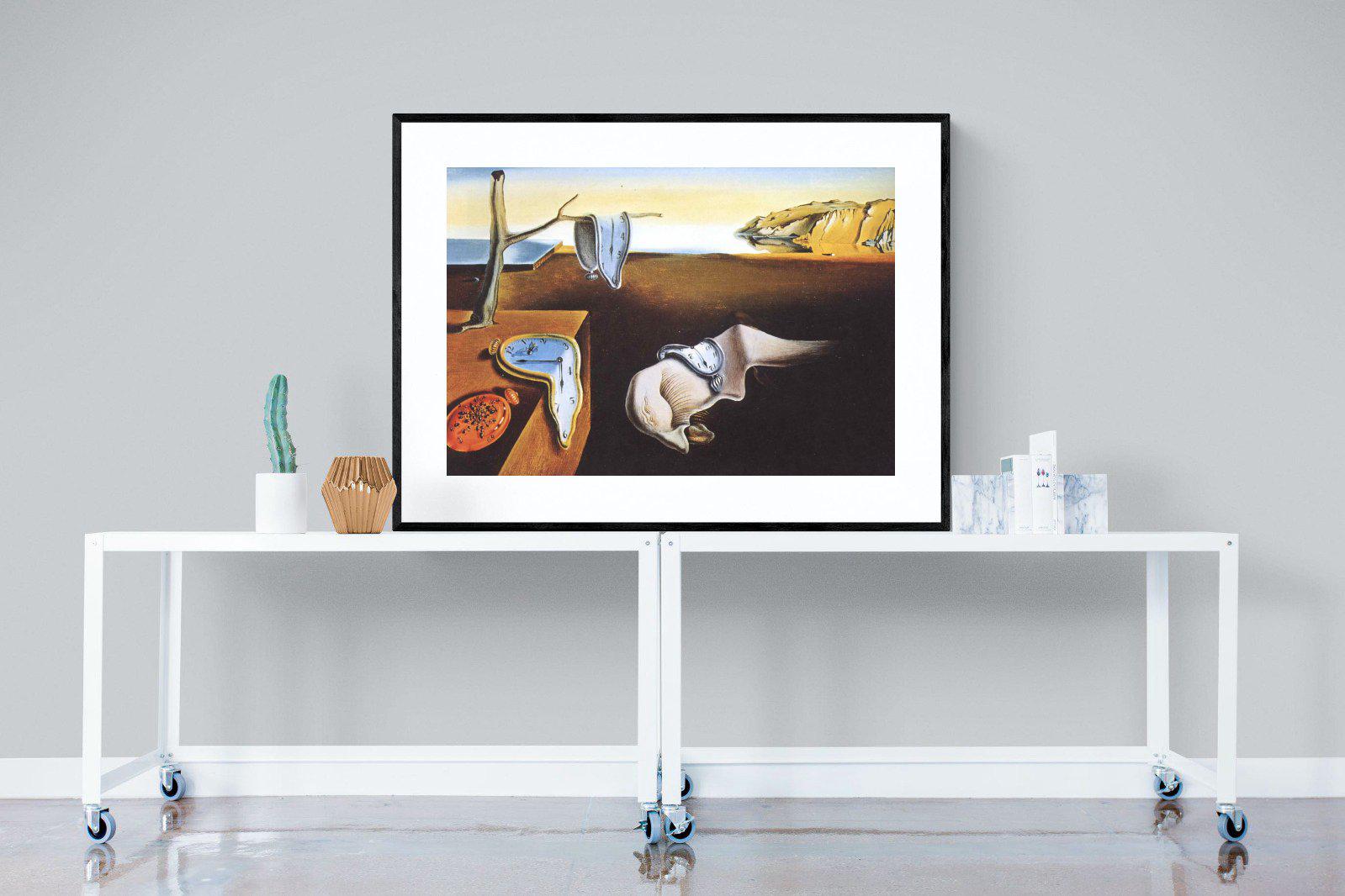 The Persistence of Memory-Wall_Art-120 x 90cm-Framed Print-Black-Pixalot