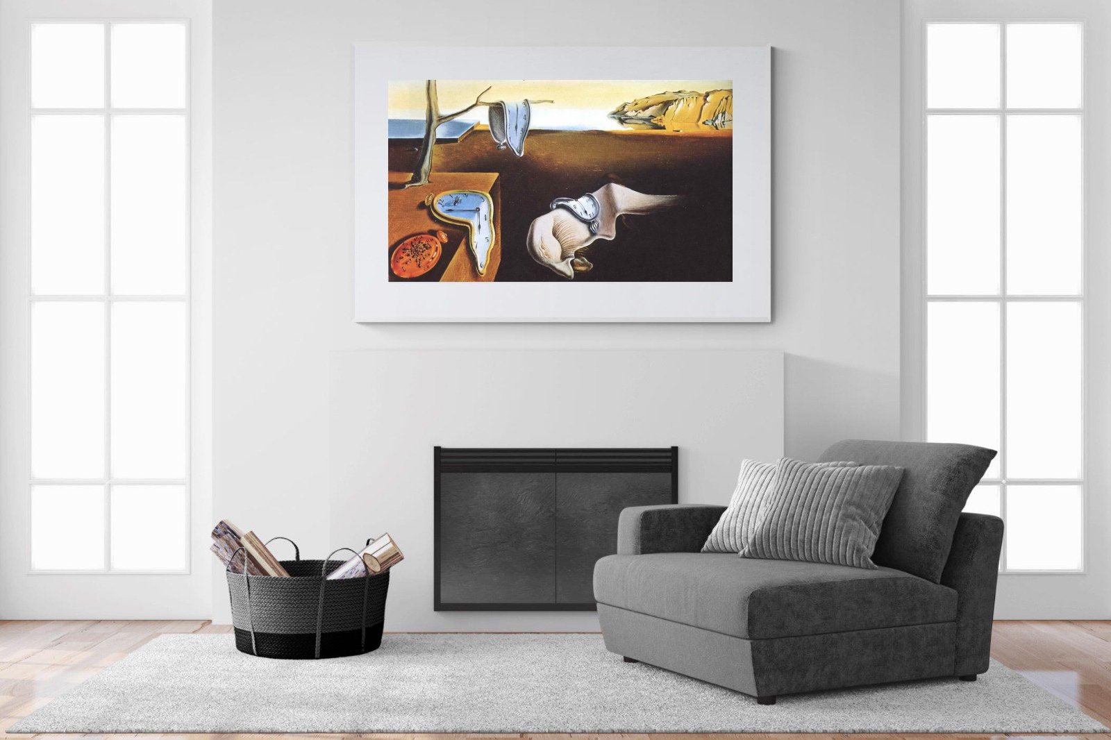 The Persistence of Memory-Wall_Art-150 x 100cm-Framed Print-White-Pixalot