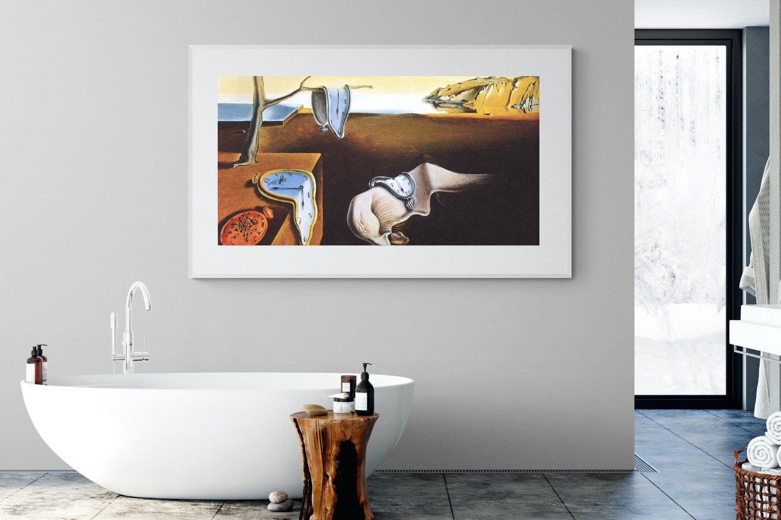 The Persistence of Memory-Wall_Art-180 x 110cm-Framed Print-White-Pixalot