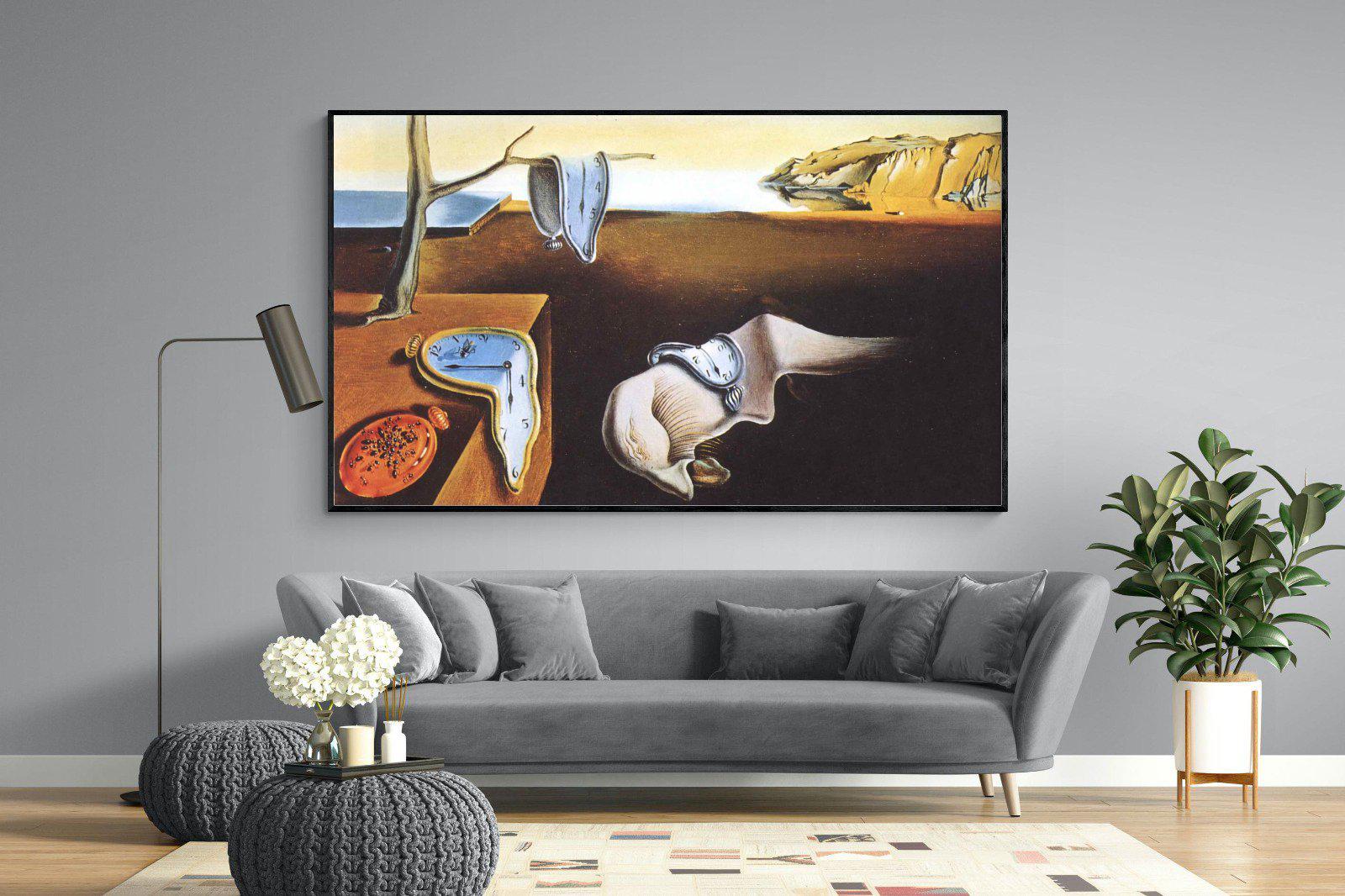The Persistence of Memory-Wall_Art-220 x 130cm-Mounted Canvas-Black-Pixalot