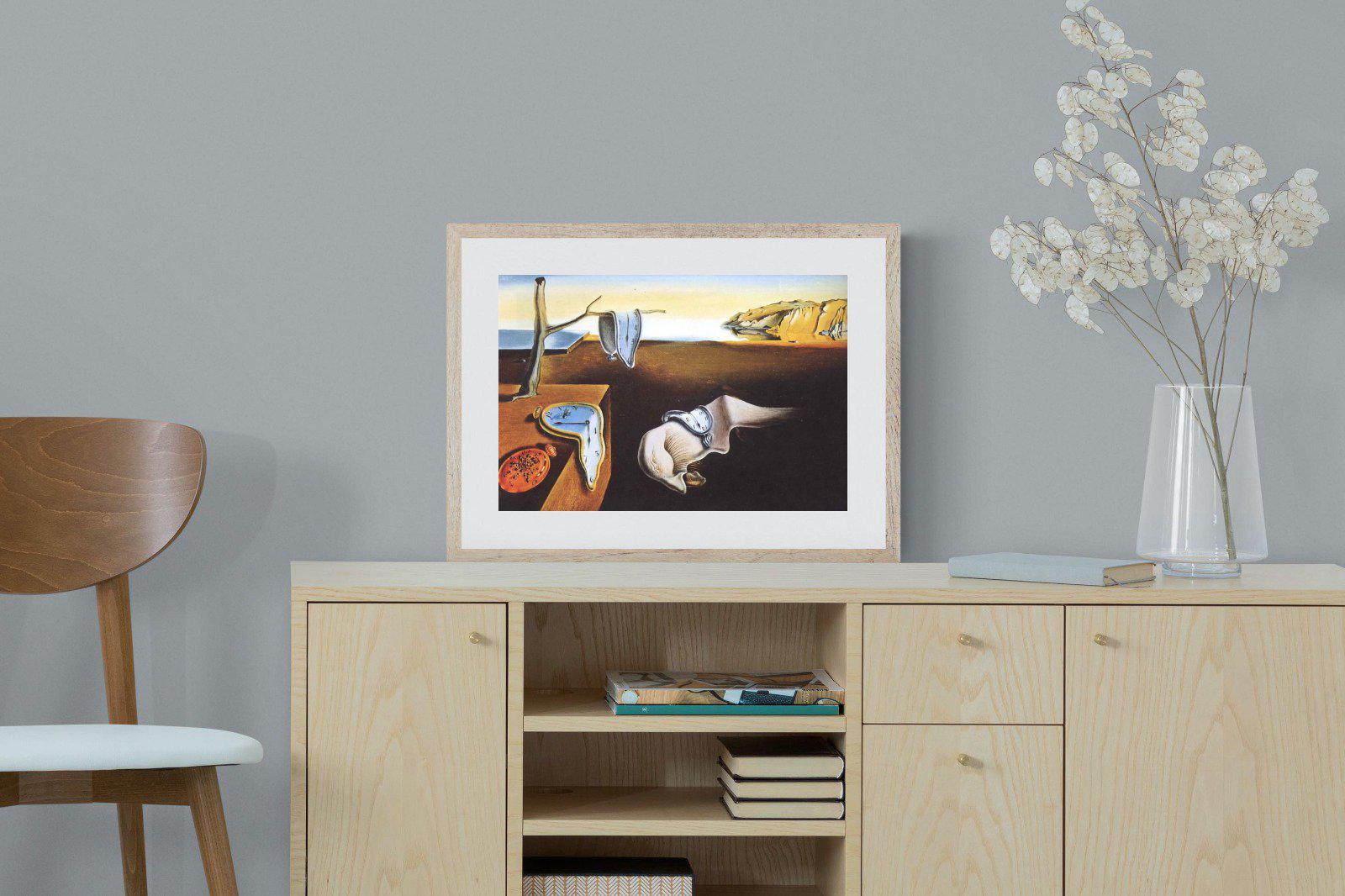The Persistence of Memory-Wall_Art-60 x 45cm-Framed Print-Wood-Pixalot