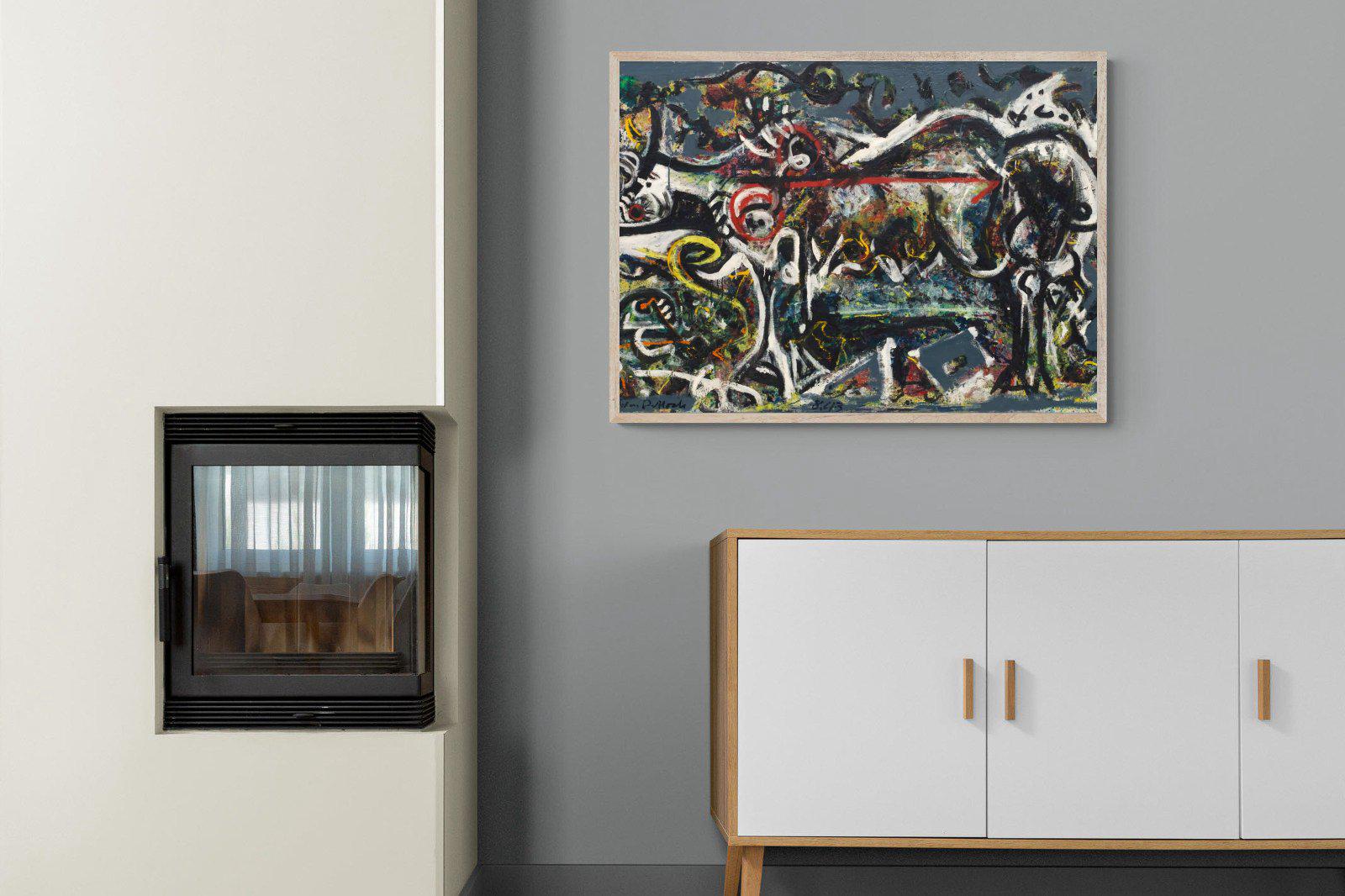 The She Wolf-Wall_Art-100 x 75cm-Mounted Canvas-Wood-Pixalot