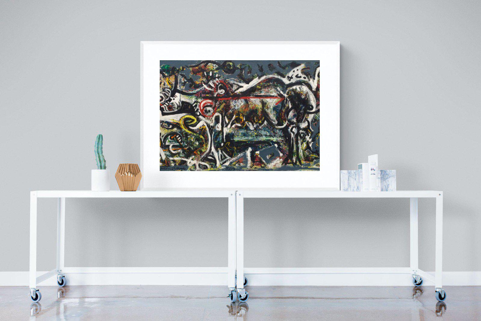 The She Wolf-Wall_Art-120 x 90cm-Framed Print-White-Pixalot