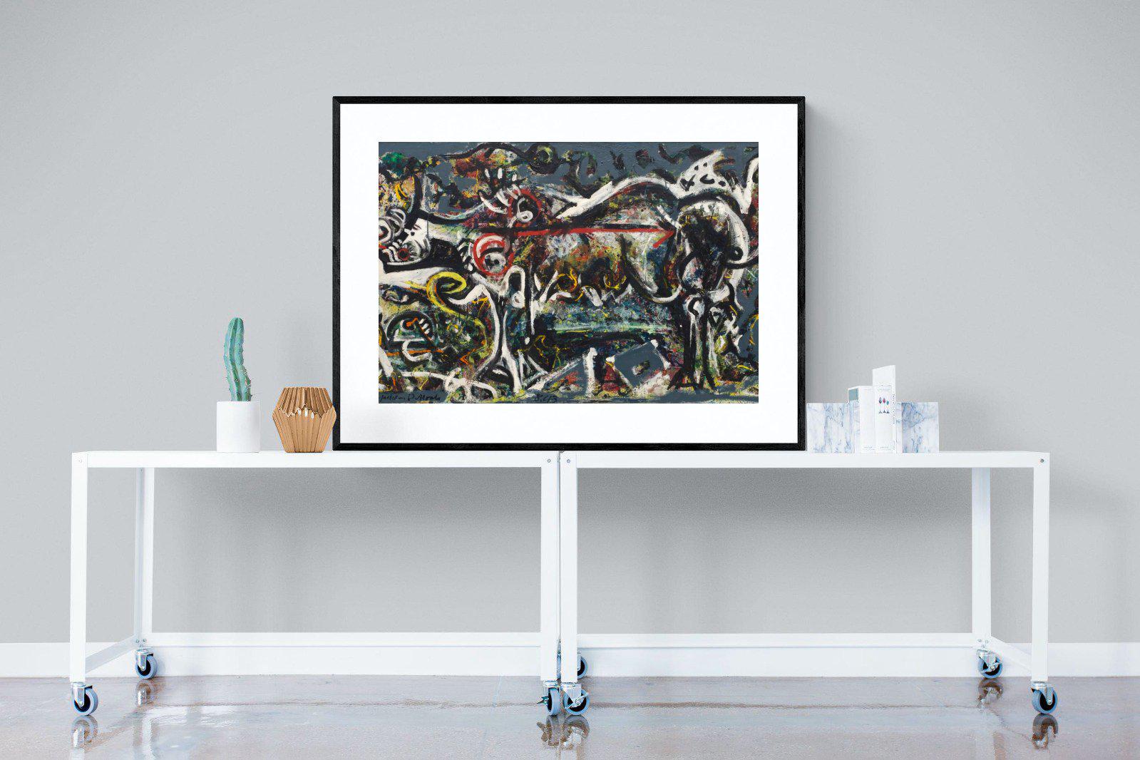 The She Wolf-Wall_Art-120 x 90cm-Framed Print-Black-Pixalot