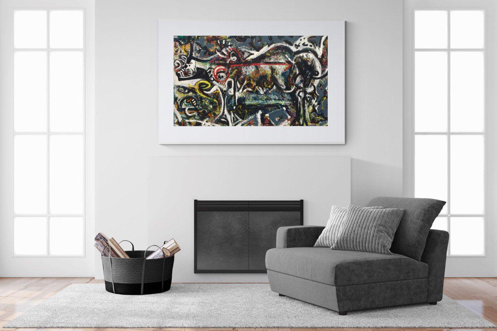 The She Wolf-Wall_Art-150 x 100cm-Framed Print-White-Pixalot