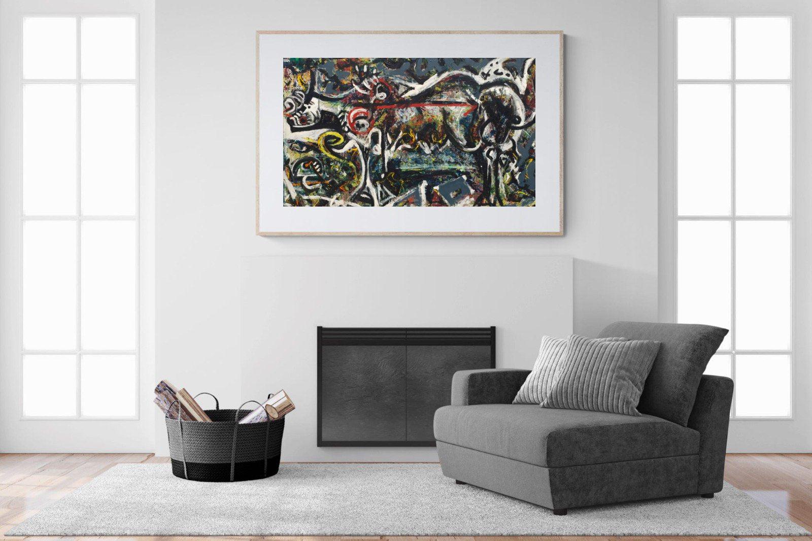 The She Wolf-Wall_Art-150 x 100cm-Framed Print-Wood-Pixalot