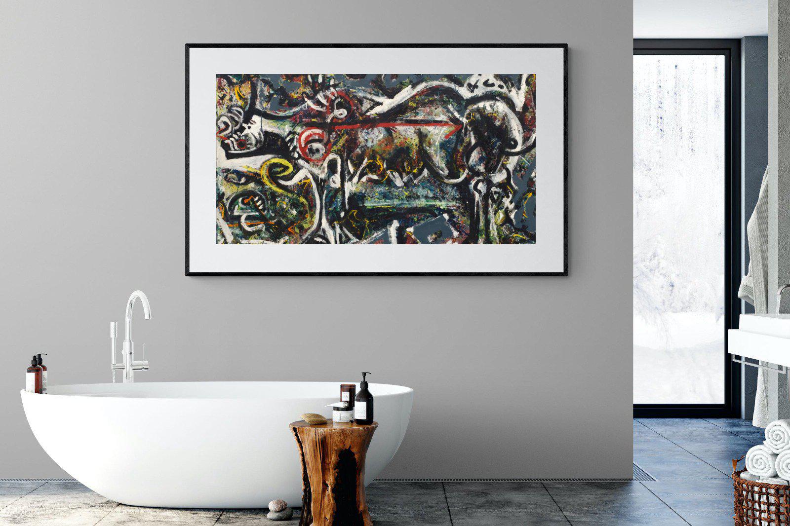 The She Wolf-Wall_Art-180 x 110cm-Framed Print-Black-Pixalot