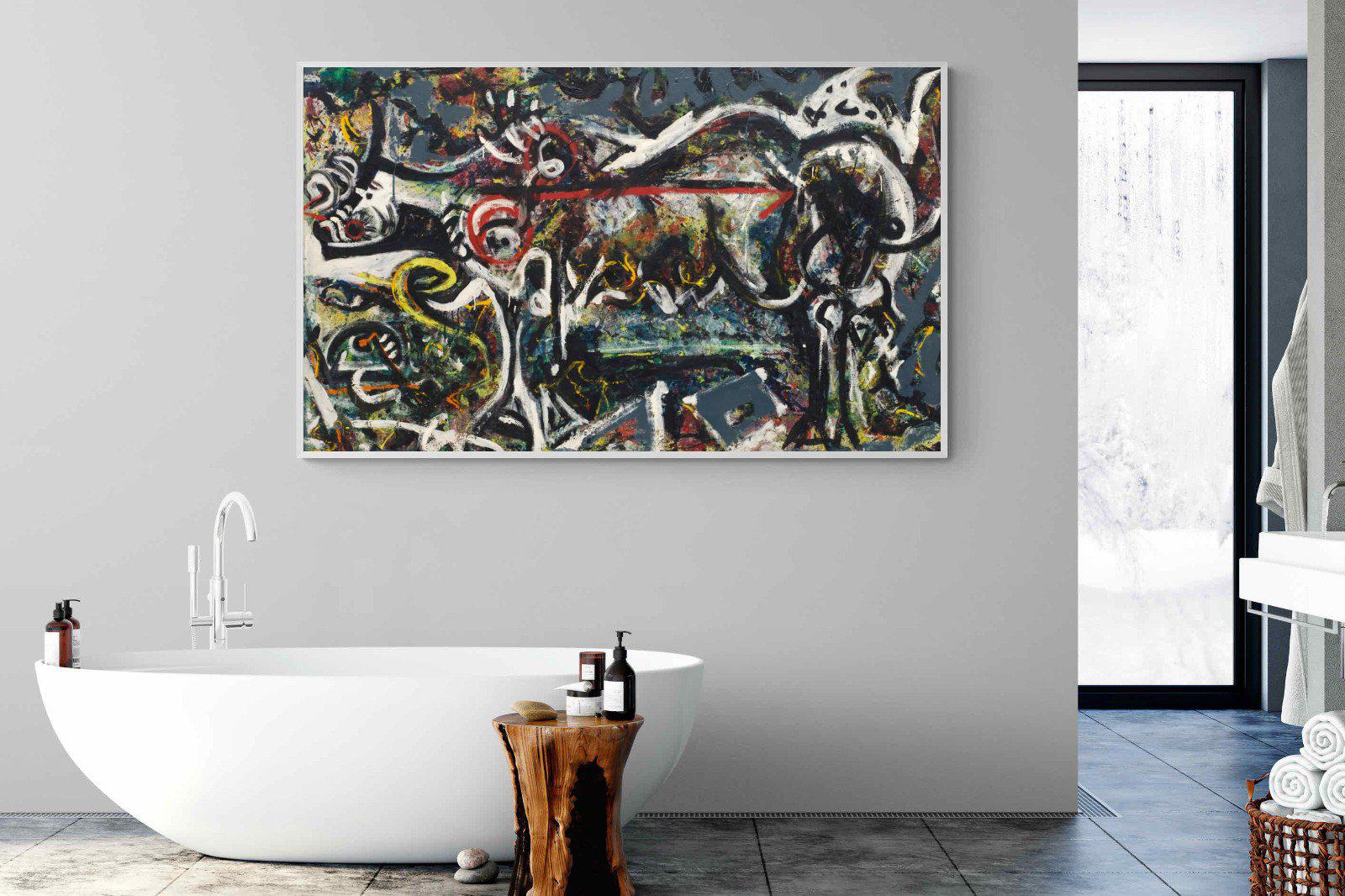The She Wolf-Wall_Art-180 x 110cm-Mounted Canvas-White-Pixalot