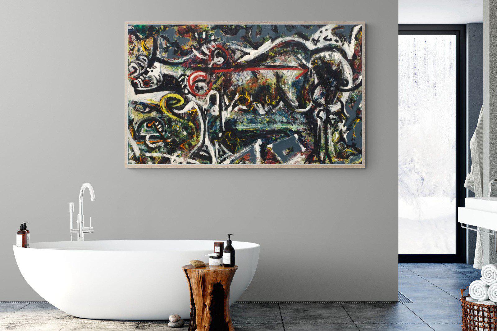The She Wolf-Wall_Art-180 x 110cm-Mounted Canvas-Wood-Pixalot