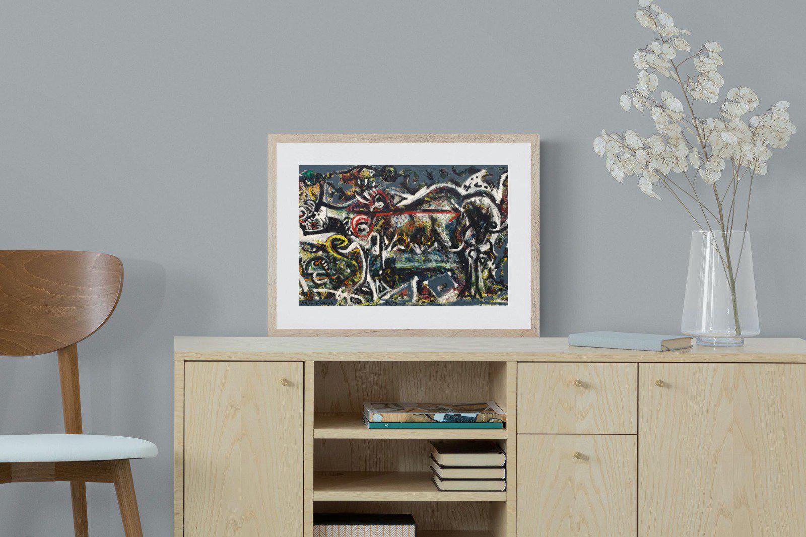 The She Wolf-Wall_Art-60 x 45cm-Framed Print-Wood-Pixalot