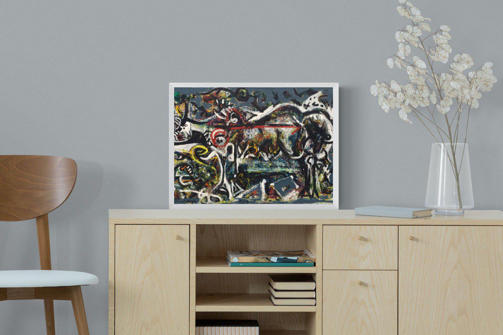 The She Wolf-Wall_Art-60 x 45cm-Mounted Canvas-White-Pixalot